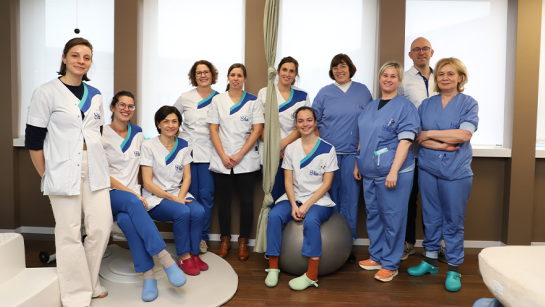 Groepsfoto walking epidural